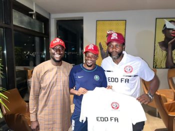 Edo State Football Association (Edo FA) organized a special ceremony in Abidjan, Cote d’Ivoire, on Tuesday to recognize and honor Super Eagles players Ahmed Musa and Victor Osimhen