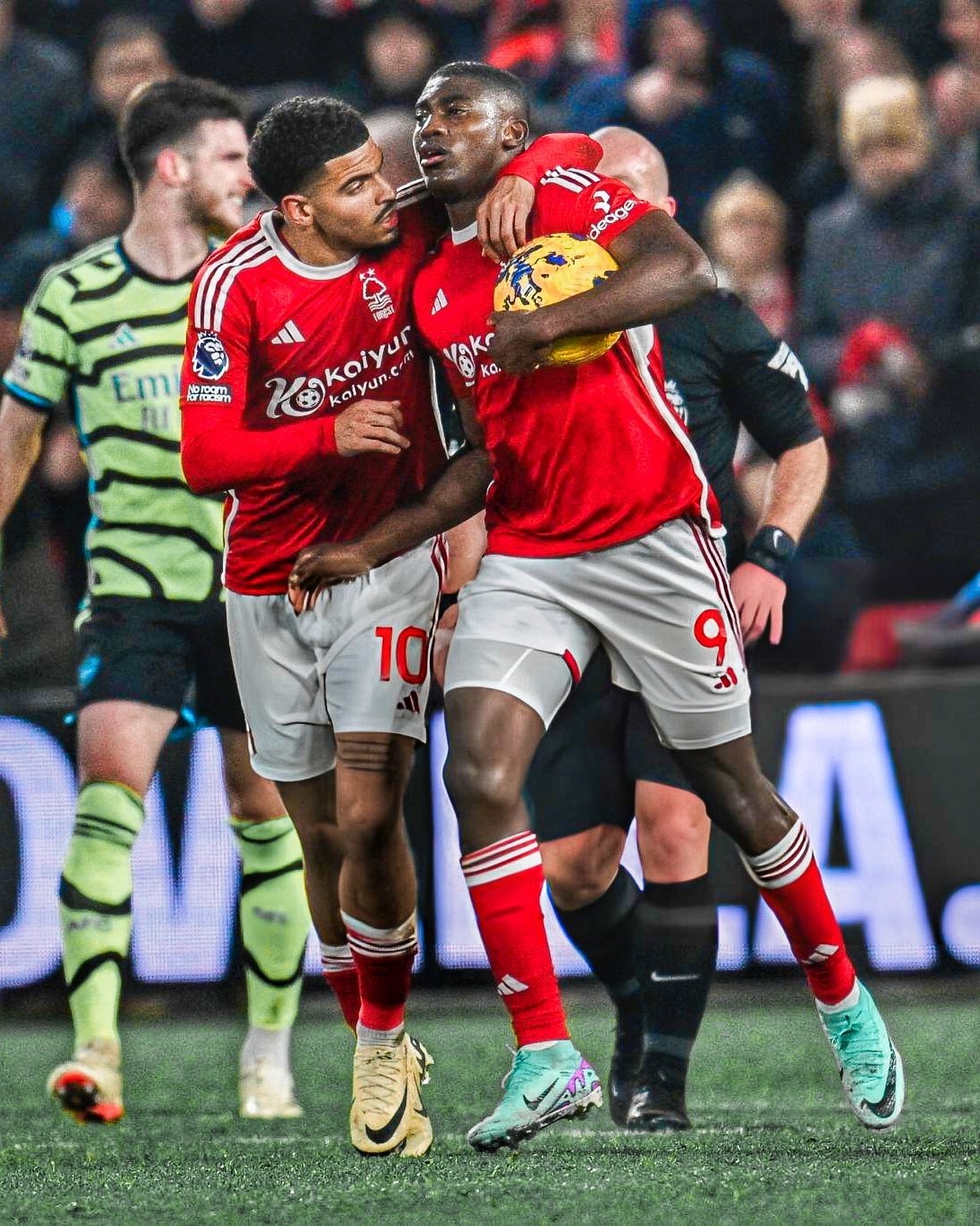 Taiwo Awoniyi made a triumphant return from injury by scoring a goal for Nottingham Forest in their Premier League clash against Arsenal at the City Ground.