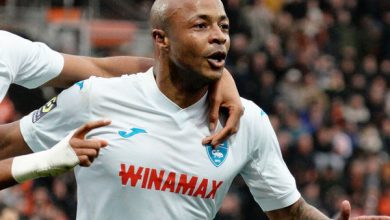 Ghanaian forward Andre Ayew, made a triumphant return to his club, Le Havre, by scoring a late-brace in a thrilling 3-3 draw against Lorient in Ligue 1 on Sunday