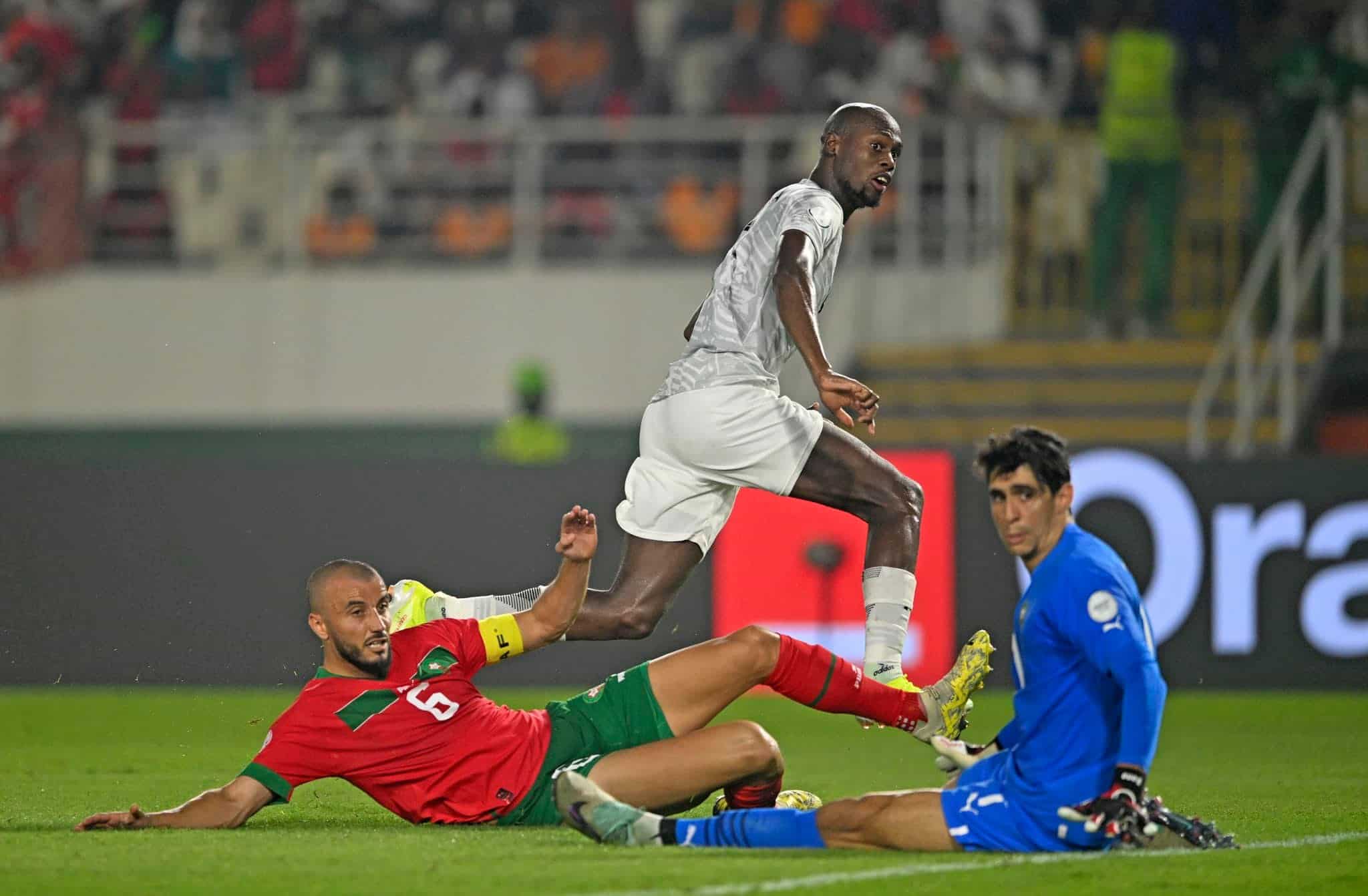 In a surprising turn of events, South Africa secured a spot in the Africa Cup of Nations (AFCON) quarterfinals by defeating ten-man Morocco