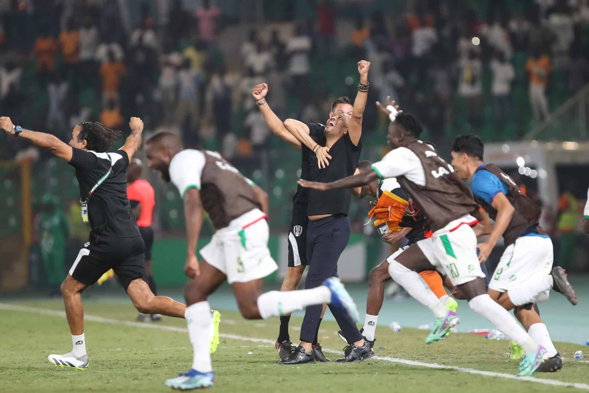 Mauritania celebrate AFCON win over Algeria