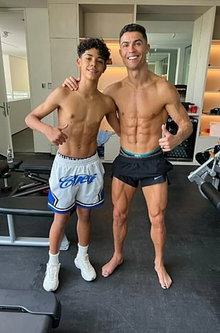 The latest story from Cristiano Ronaldo's never-ending trends bank stems from pictures of the 39-year old forward at the gym with his son.