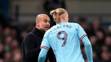 Pep Guardiola and Haaland