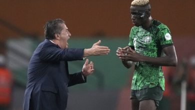 Osimhen and former Super Eagles coach Jose Peseiro