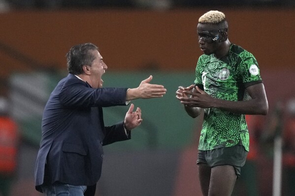 Osimhen and former Super Eagles coach Jose Peseiro