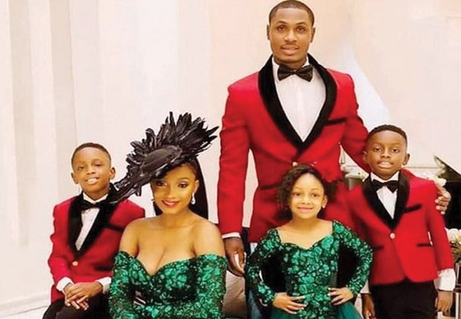 Odion Ighalo and the family when the going was good.