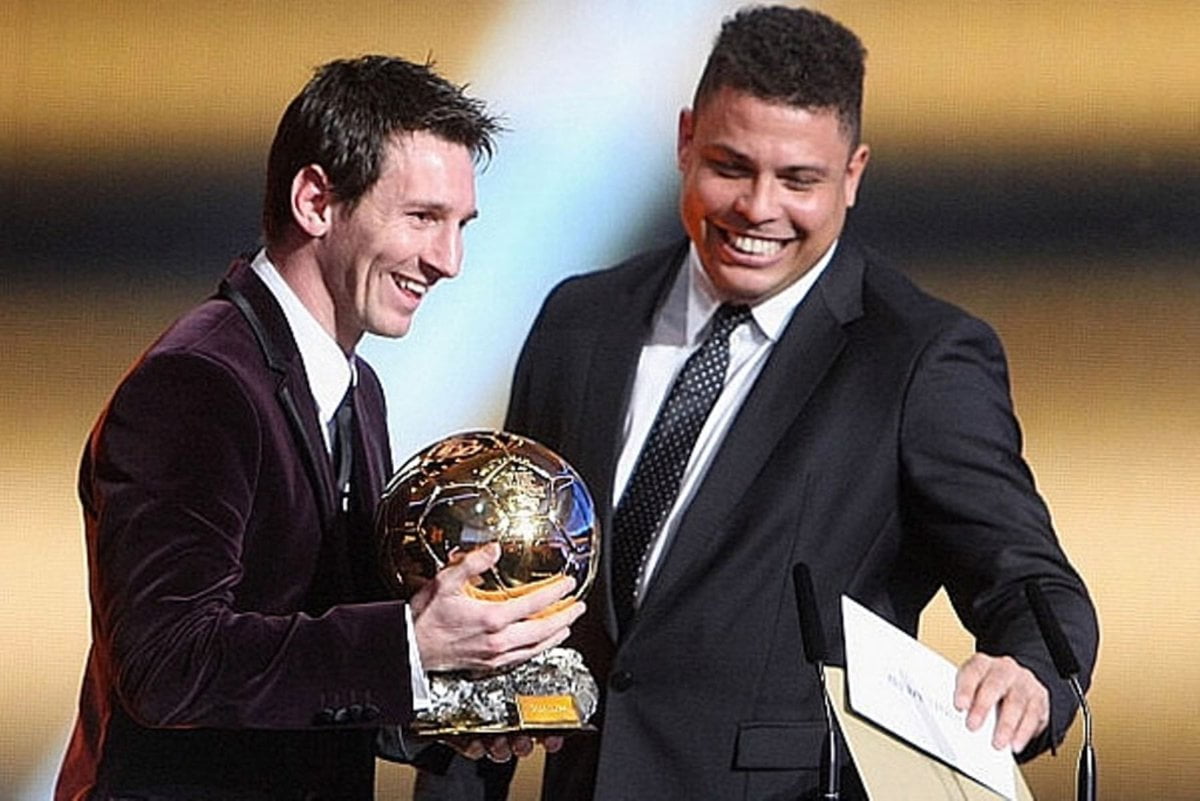 Ronaldo De Lima and Lionel Messi