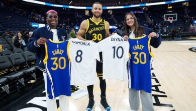 Oshoala at the NBA game