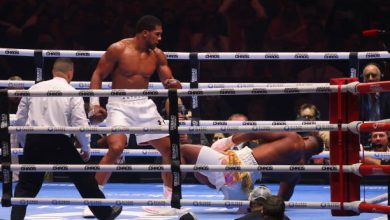 Anthony Joshua floors Ngannou