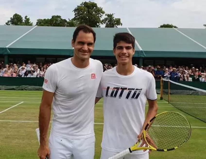 Carlos Alcaraz and Roger Federer