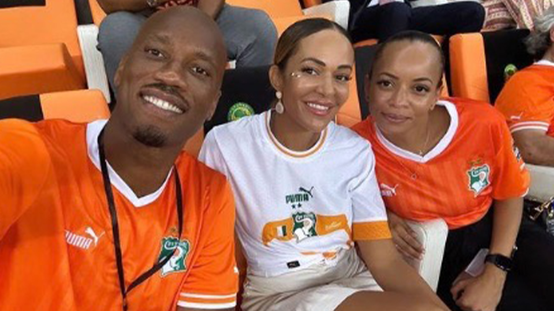 Didier Drogba and girlfriend at AFCON final