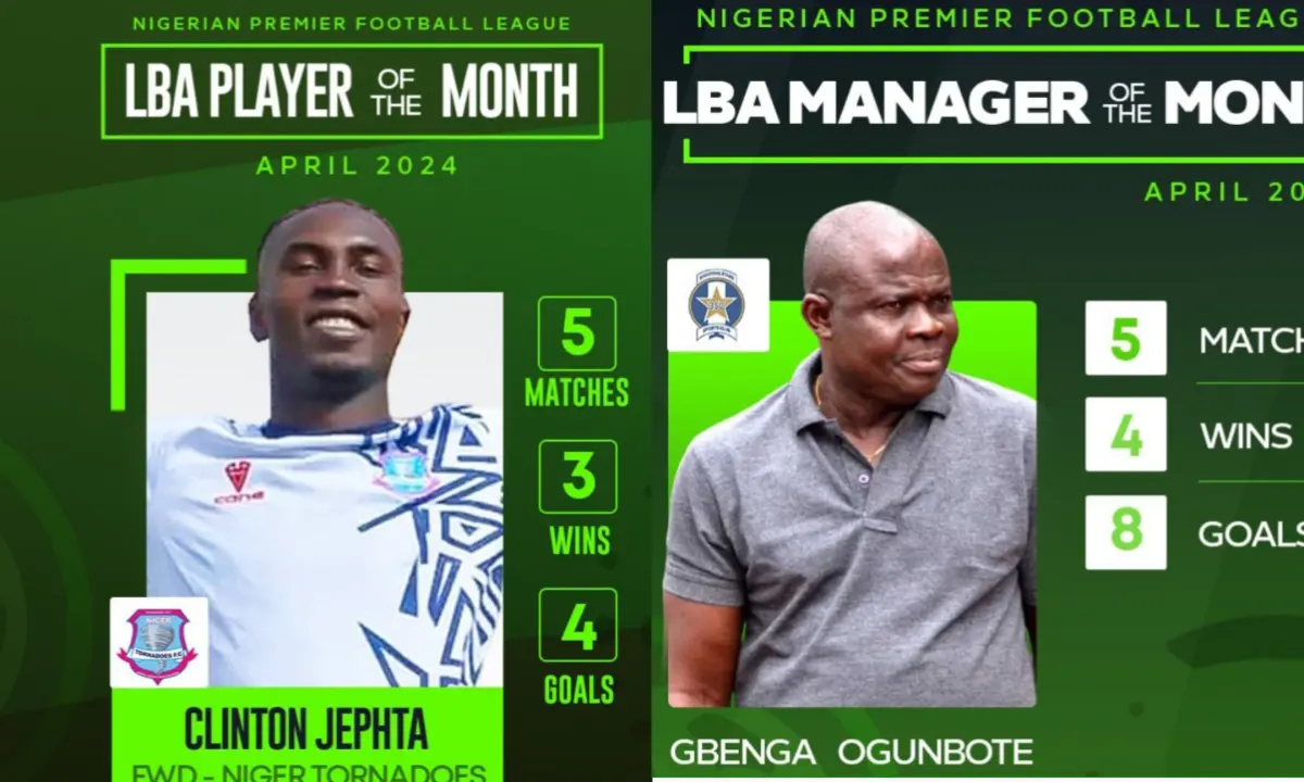 Ogunbote and Clinton Jephta win Npfl Awards