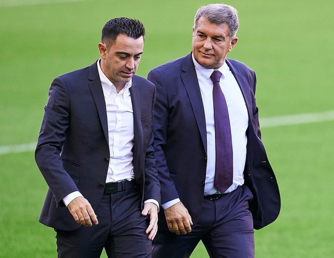 Laporta and Xavi