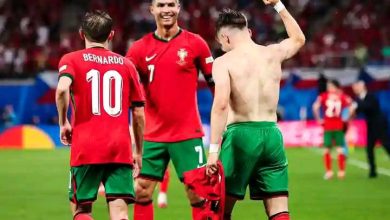 Portugal vs Czech Republic Francisco Conceicao celebrates