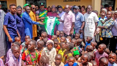 Ahmed Musa visit Internally displaced persons