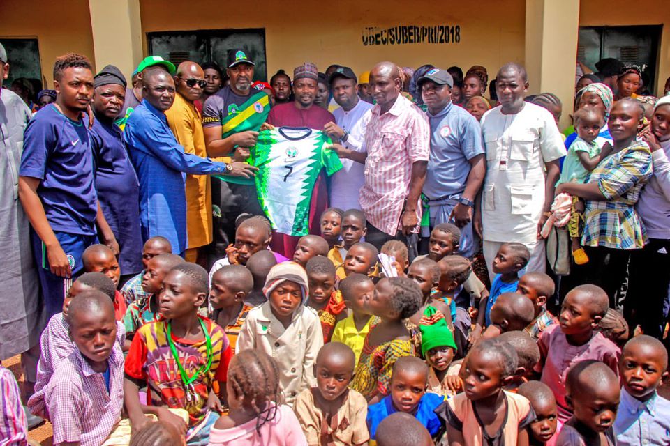 Ahmed Musa visit Internally displaced persons