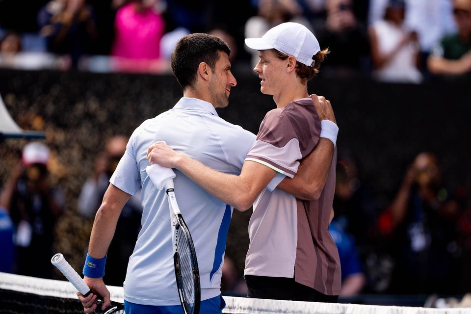 Jannik Sinner and Novak Djokovic