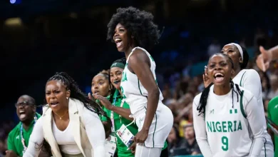 Rena Wakama and her D'Tigress players enjoying the win over Australia