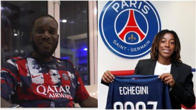 Okocha and Echegini at PSG