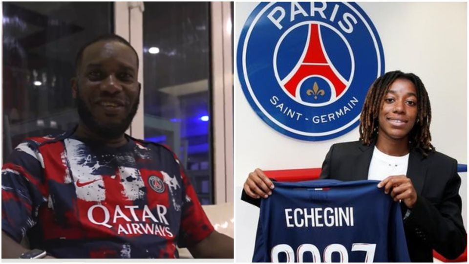 Okocha and Echegini at PSG