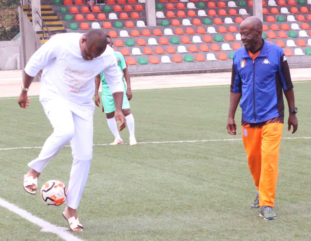 Vincent Enyeama father's novelty football match Photo Credit: Jimoh Otisoro