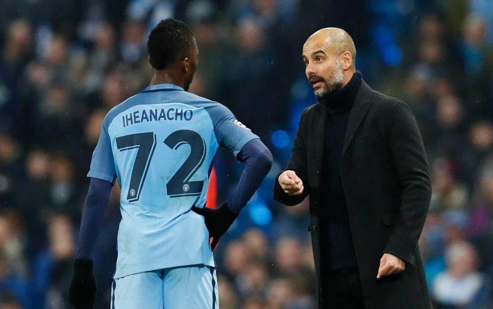 Kelechi Iheanacho and Pep Guardiola