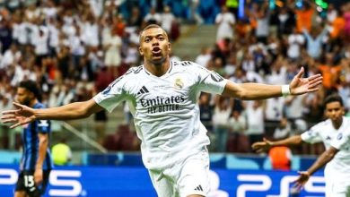 Kylian Mbappe scores for Real Madrid