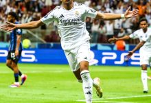 Kylian Mbappe scores for Real Madrid