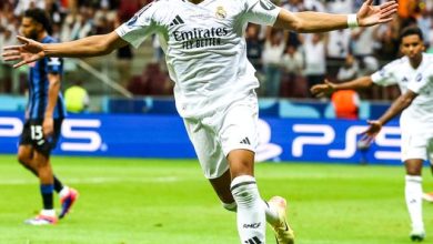 Kylian Mbappe scores for Real Madrid