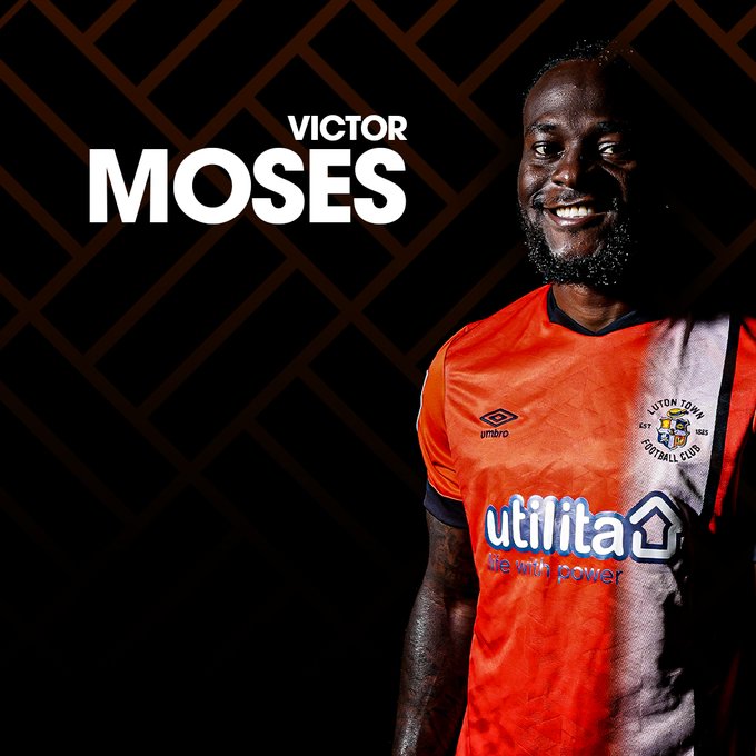 Victor Moses joins Luton Town