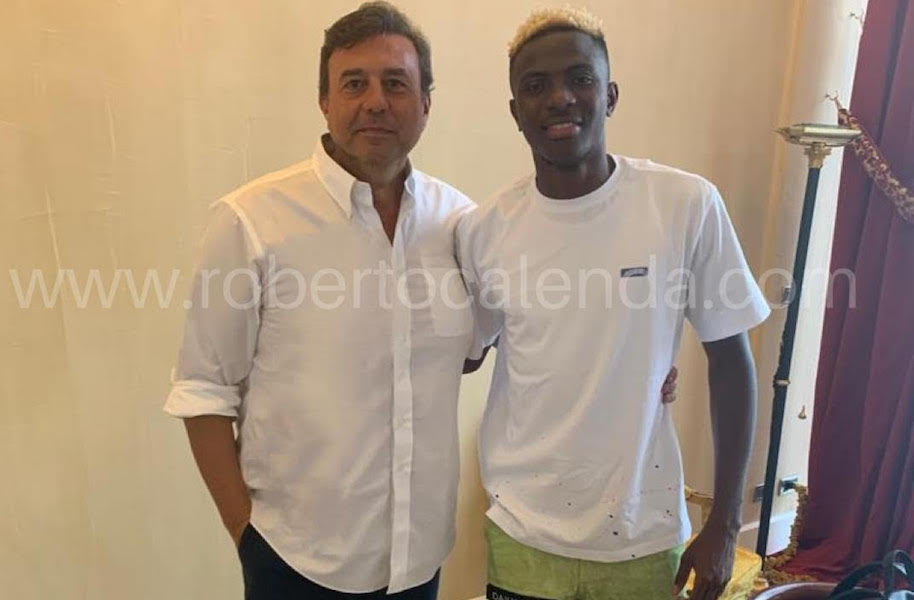 Victor Osimhen and his agent Roberto Calenda