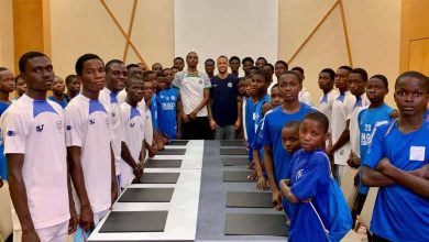 Super Eagles Captain Troost-Ekong and Actor Natse Jemide bless Blessed Stars Academy Players with Memorable Gifts