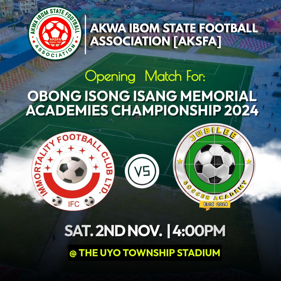 The inaugural Obong Isong Isang Memorial Academies Championship is set to begin today, Saturday, November 2, 2024