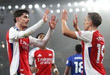 Havertz celebrating for Arsenal