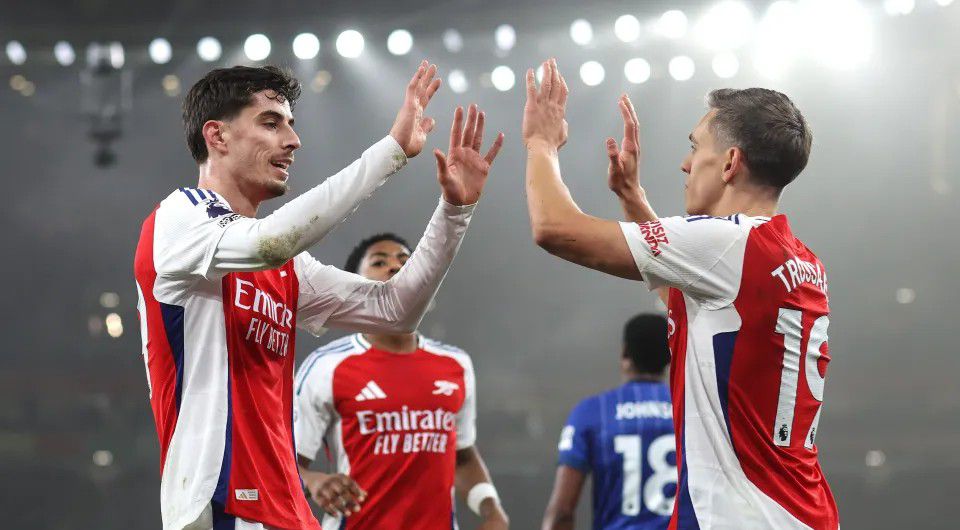 Havertz celebrating for Arsenal