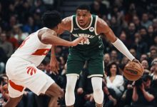 Giannis Antetokounmpo recorded a triple-double to help the Milwaukee Bucks end their losing streak with a 128-104 victory over the Toronto Raptors