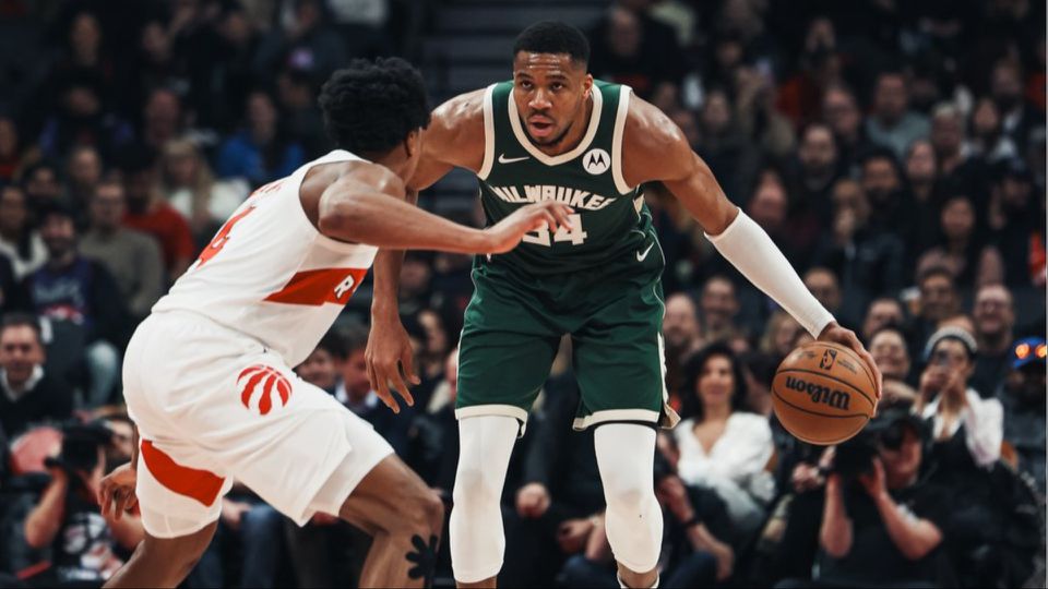 Giannis Antetokounmpo recorded a triple-double to help the Milwaukee Bucks end their losing streak with a 128-104 victory over the Toronto Raptors