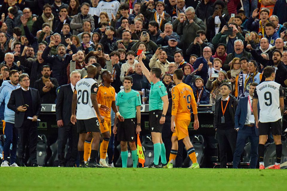 Carlo Ancelotti continues to support Vinicius Junior after the Brazilian received a two-match suspension. This came after a controversial red card