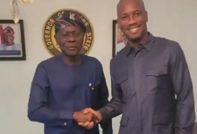 Former Chelsea striker Didier Drogba is in Nigeria. The legendary forward paid a courtesy visit to Lagos State Governor Babajide Sanwo-Olu at the Lagos House, Marina, on Monday, February 3, 2025.