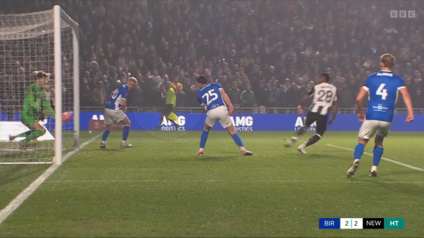 Newcastle’s controversial equaliser against Birmingham in the FA Cup has sparked outrage among fans, who are upset over the lack of VAR and goalline technology.