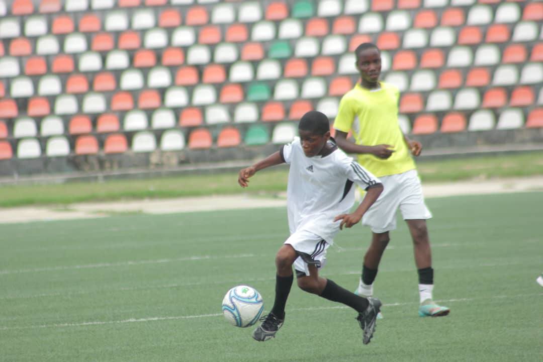 Young David OKung at the Secondary school tournament