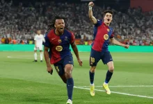 Jules Kounde scored a stunning extra-time goal as Barcelona beat Real Madrid to win the Copa del Rey in a thrilling Clasico in Seville.