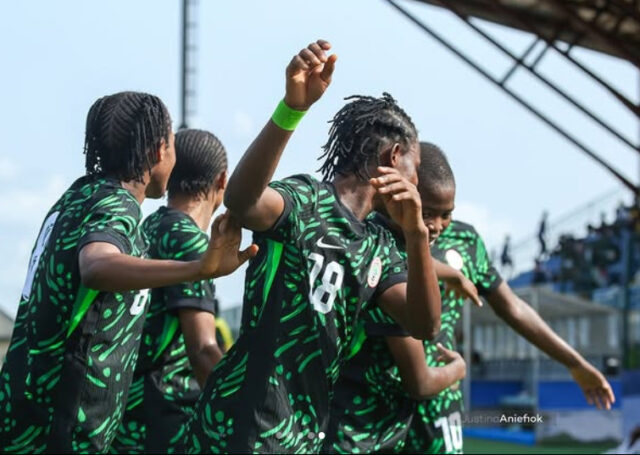 Nigeria’s U17 women’s team, the Flamingos, secured a brilliant 4-0 win against Algeria in the first leg of their FIFA U17 Women’s World Cup qualifier