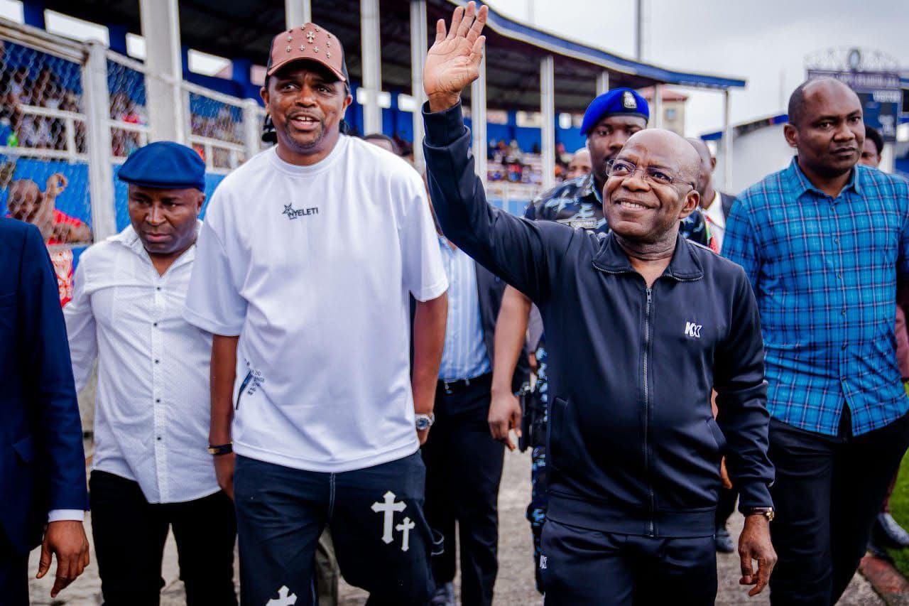 Enyimba FC forward Edidiong Ezekiel has praised the presence of Abia State Governor, Dr Alex Otti, during the club’s thrilling 3-2 comeback victory over Bendel Insurance