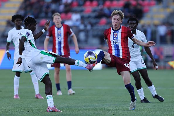 Flying Eagles of Nigeria against Norway at 2025 FIFA U20 World Cup