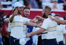 The headlines were almost written before Sunday’s singles even began — Europe had dominated the first two days, leading by a record 11½ – 4½.