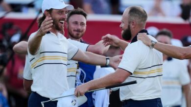 The headlines were almost written before Sunday’s singles even began — Europe had dominated the first two days, leading by a record 11½ – 4½.