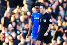 Mark Clattenburg and Mikel Obi