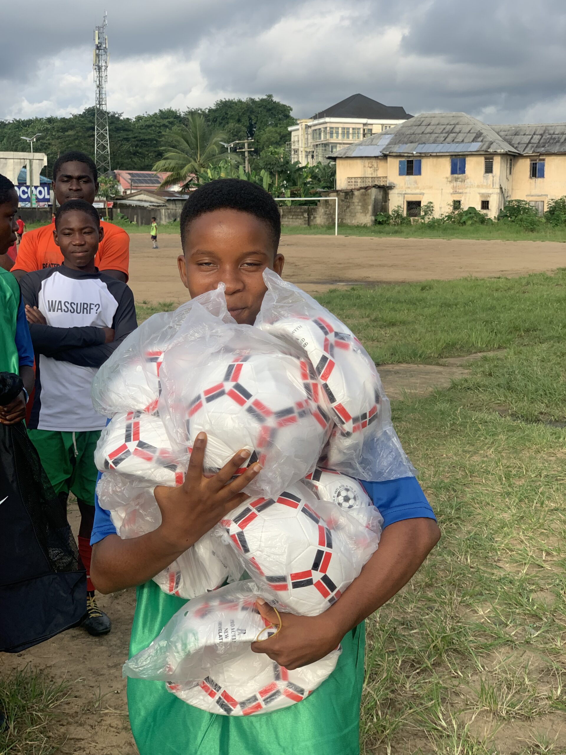 Super falcons send gift to Greater Tomorrow Academy