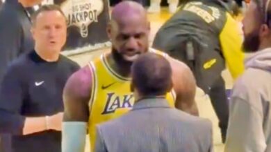 LeBron James confronting Stephen A. Smith over his comments about Bronny James
